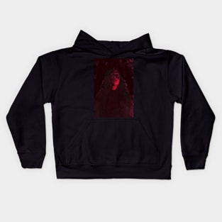 Beautiful girl. Dim red light. Somehow nice. Kids Hoodie